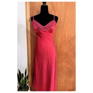 Vintage Style Lace Slip Dress Chemise‎ Gown Midi Small Stretch Midi Slip Sexy